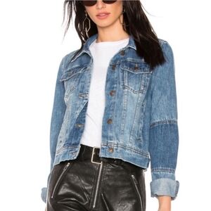 🦕 FREE PEOPLE Patch Work Denim Jacket